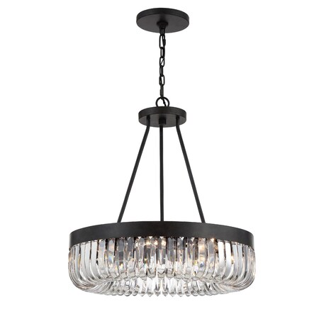 Crystorama Alister 8 Light Charcoal Bronze Chandelier ALI-B2008-CZ